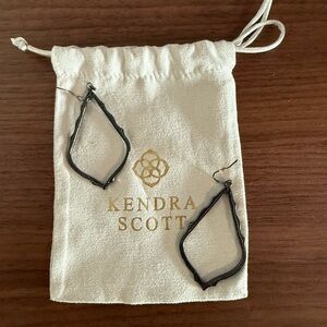 Kendra Scott Gunmetal Drop Earrings